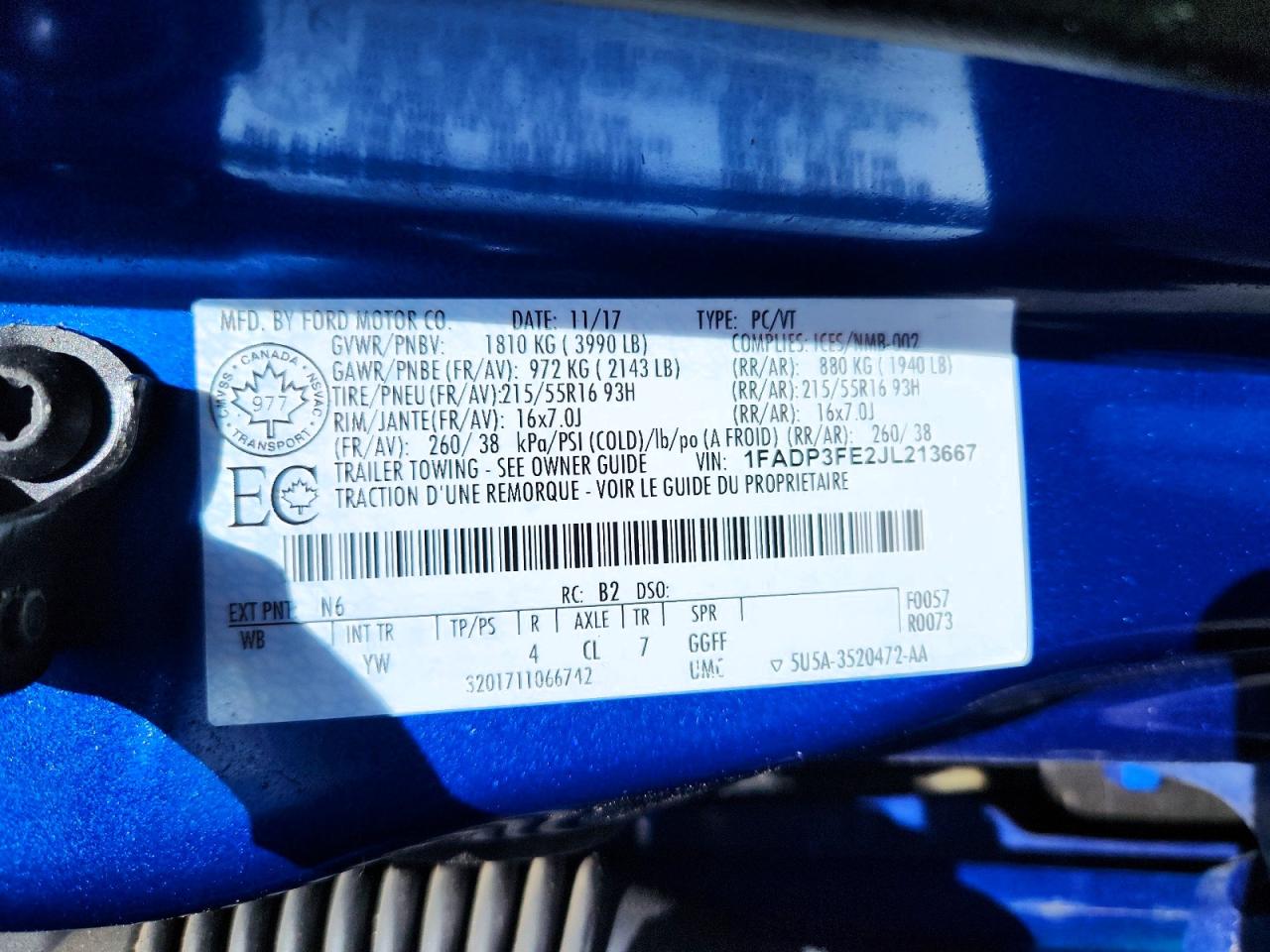 1FADP3FE2JL213667 · 2018 FORD FOCUS · 12/12