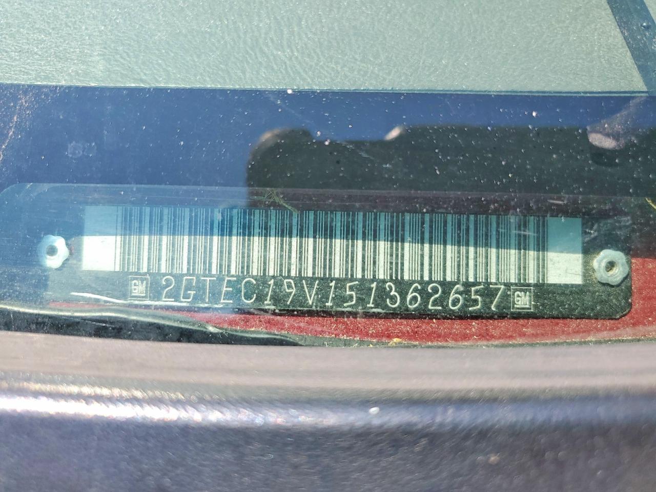 2GTEC19V151362657 · 2005 GMC NEW SIERRA · 12/12