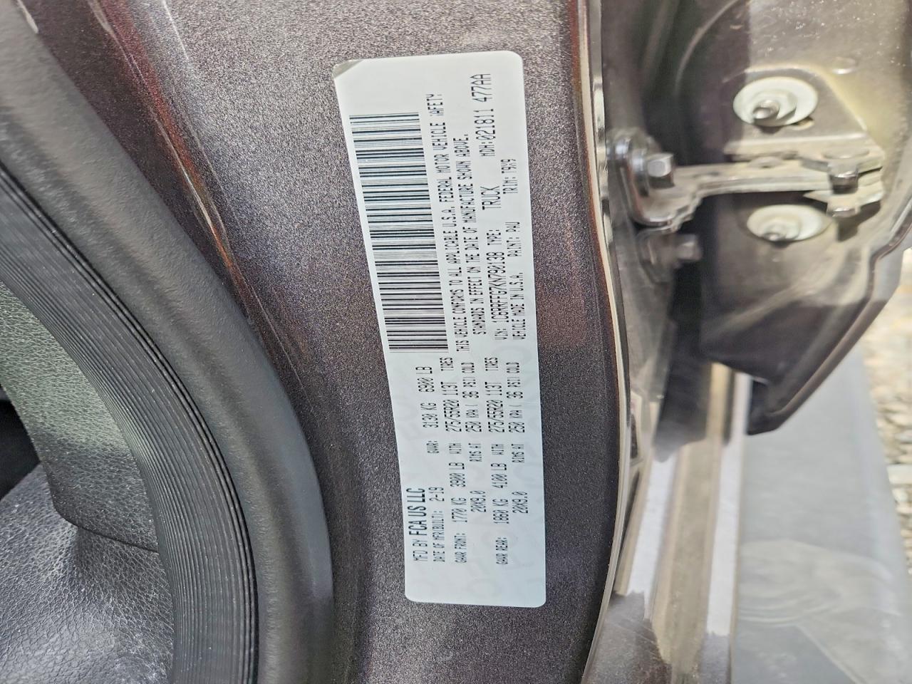 1C6RRFFG7KN790138 · 2019 RAM 1500 · 12/12