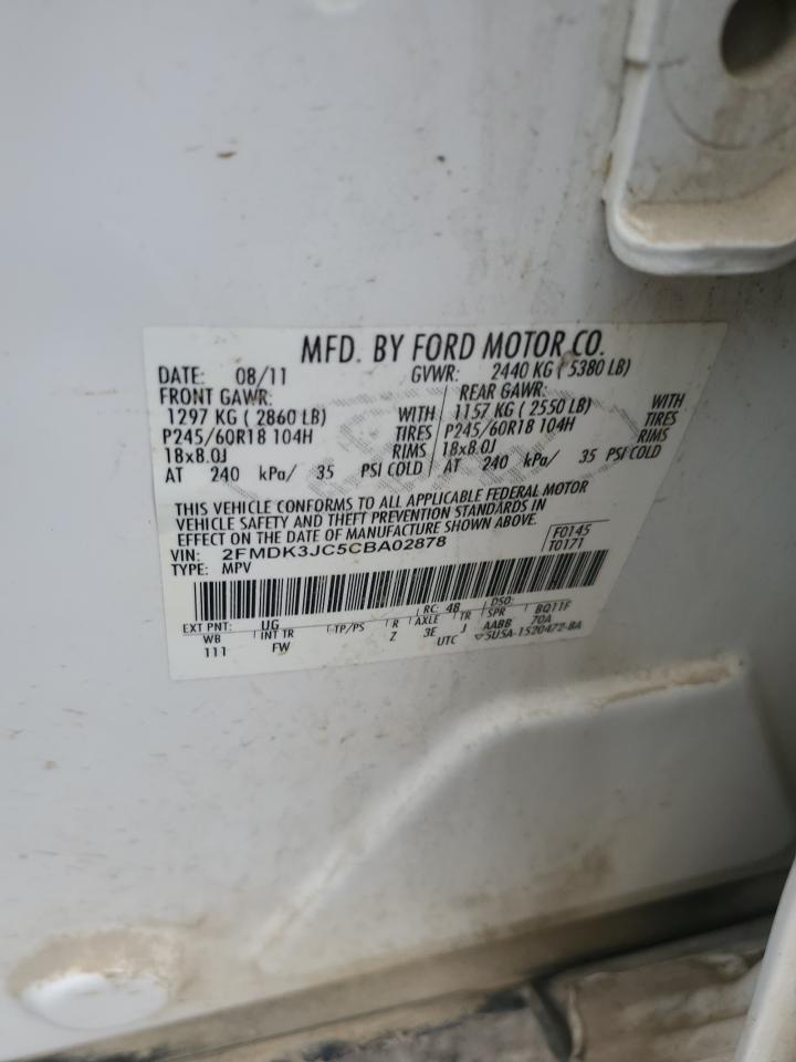 2FMDK3JC5CBA02878 · 2012 FORD EDGE · 12/12
