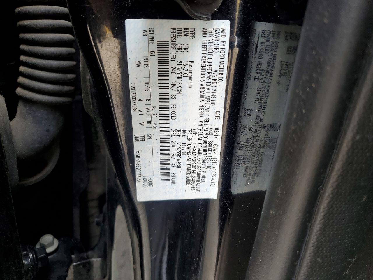 1FADP3K25HL248015 · 2017 FORD FOCUS · 12/12