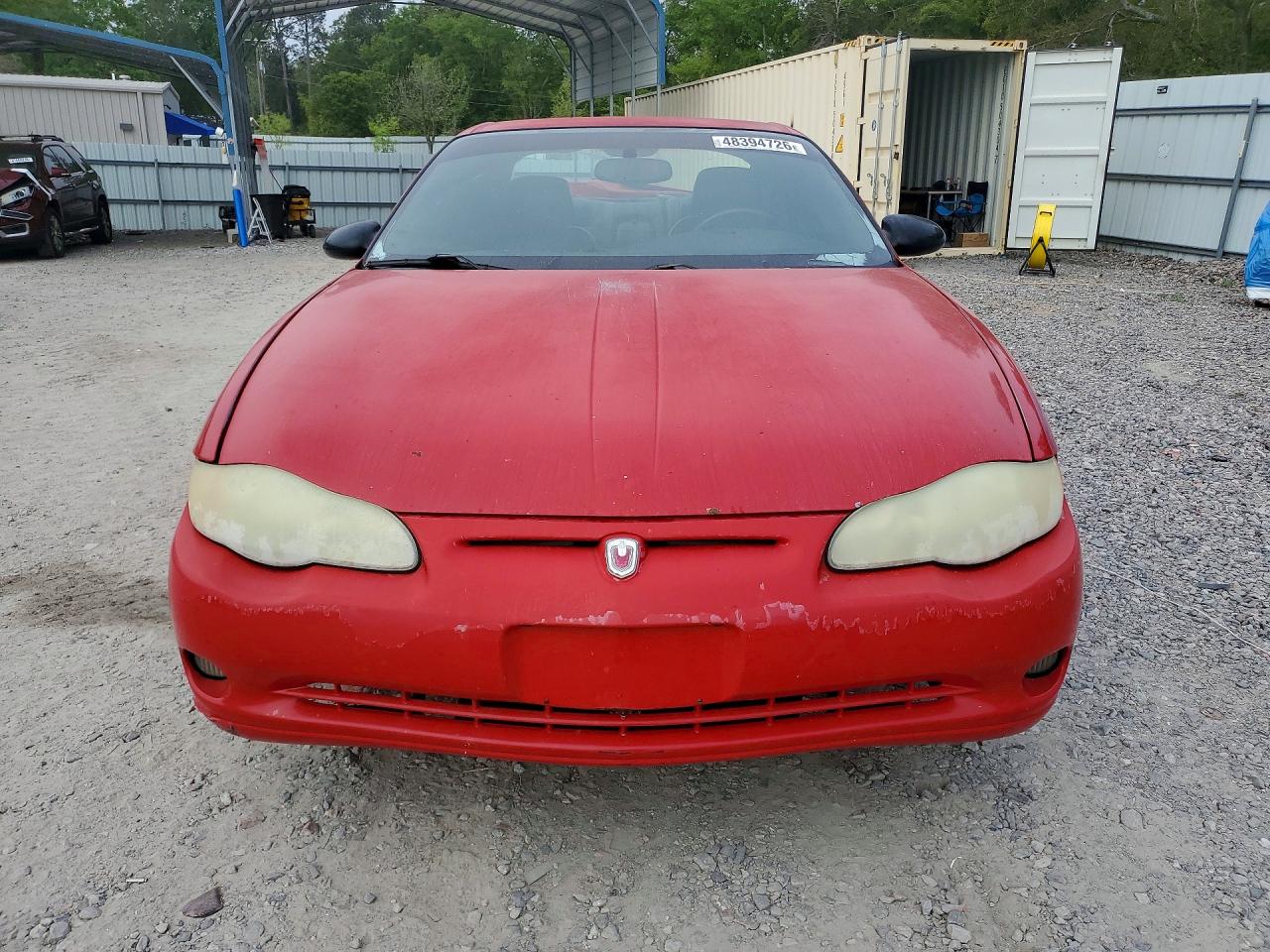 2G1WX12K549140575 · 2004 CHEVROLET MONTE CARLO · 5/12
