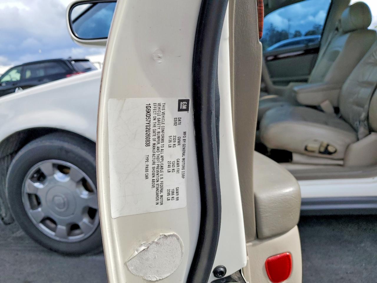 1G6KD57Y02U260838 · 2002 CADILLAC DEVILLE · 12/12