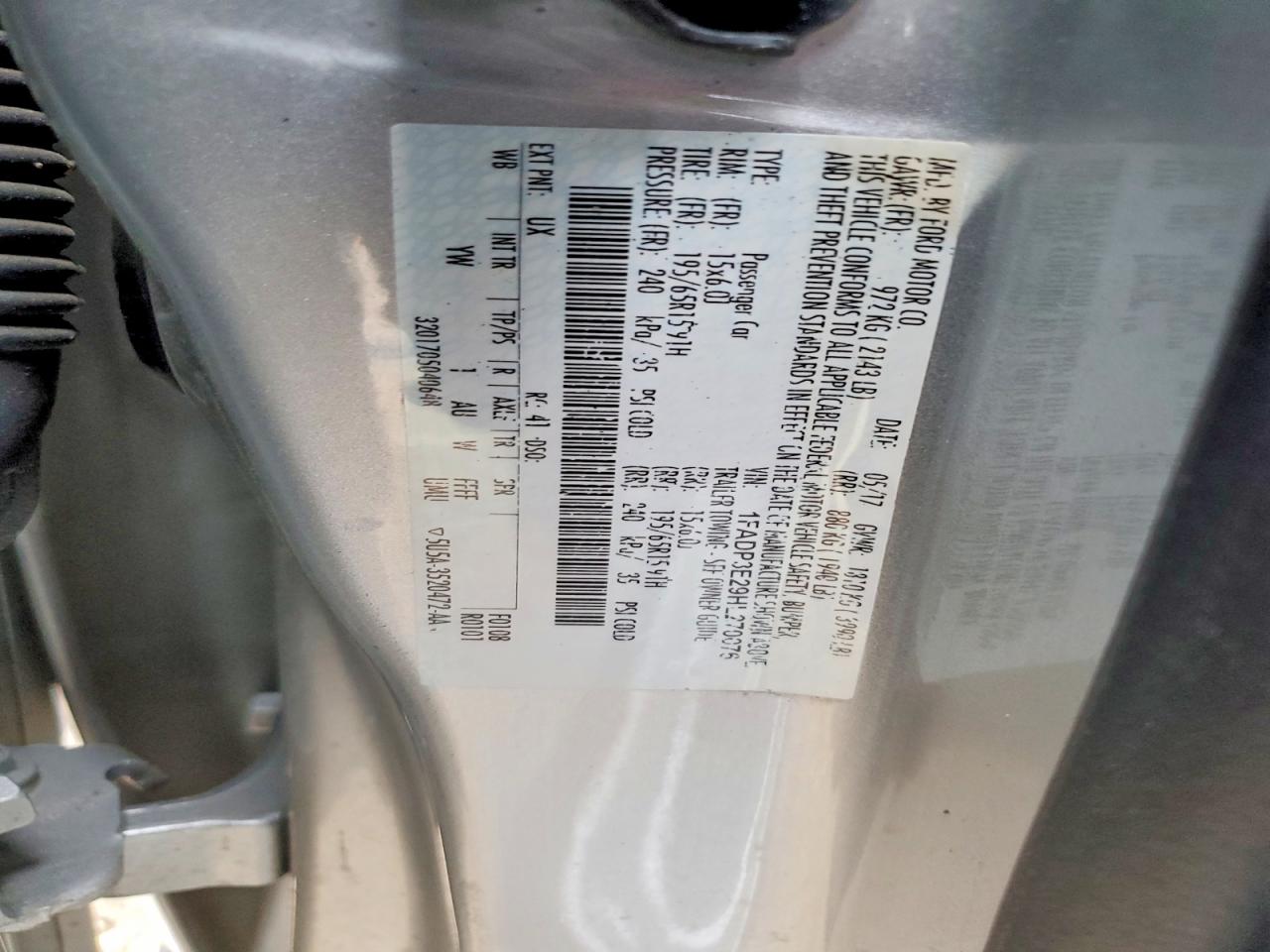 1FADP3E29HL270076 · 2017 FORD FOCUS · 12/12