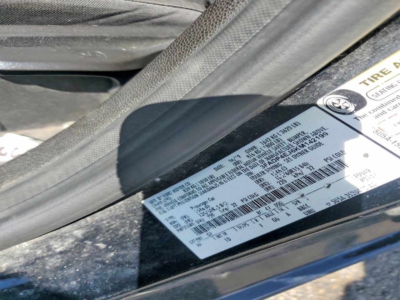 3FADP4EJ6KM142199 · 2019 FORD FIESTA · 12/12