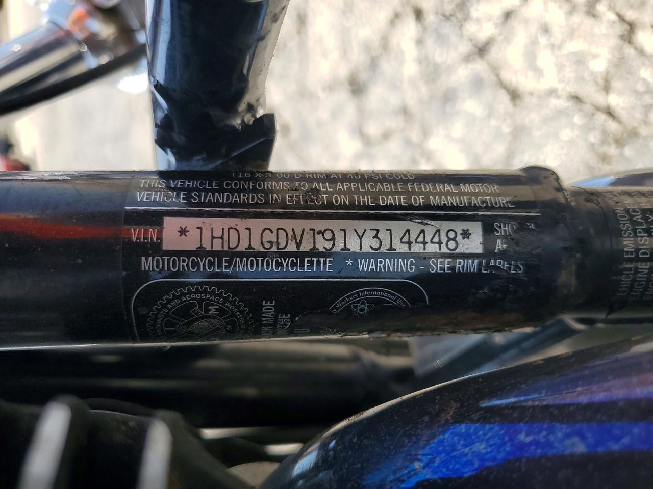 1HD1GDV191Y314448 · 2001 HARLEY-DAVIDSON FXDL · 9/9