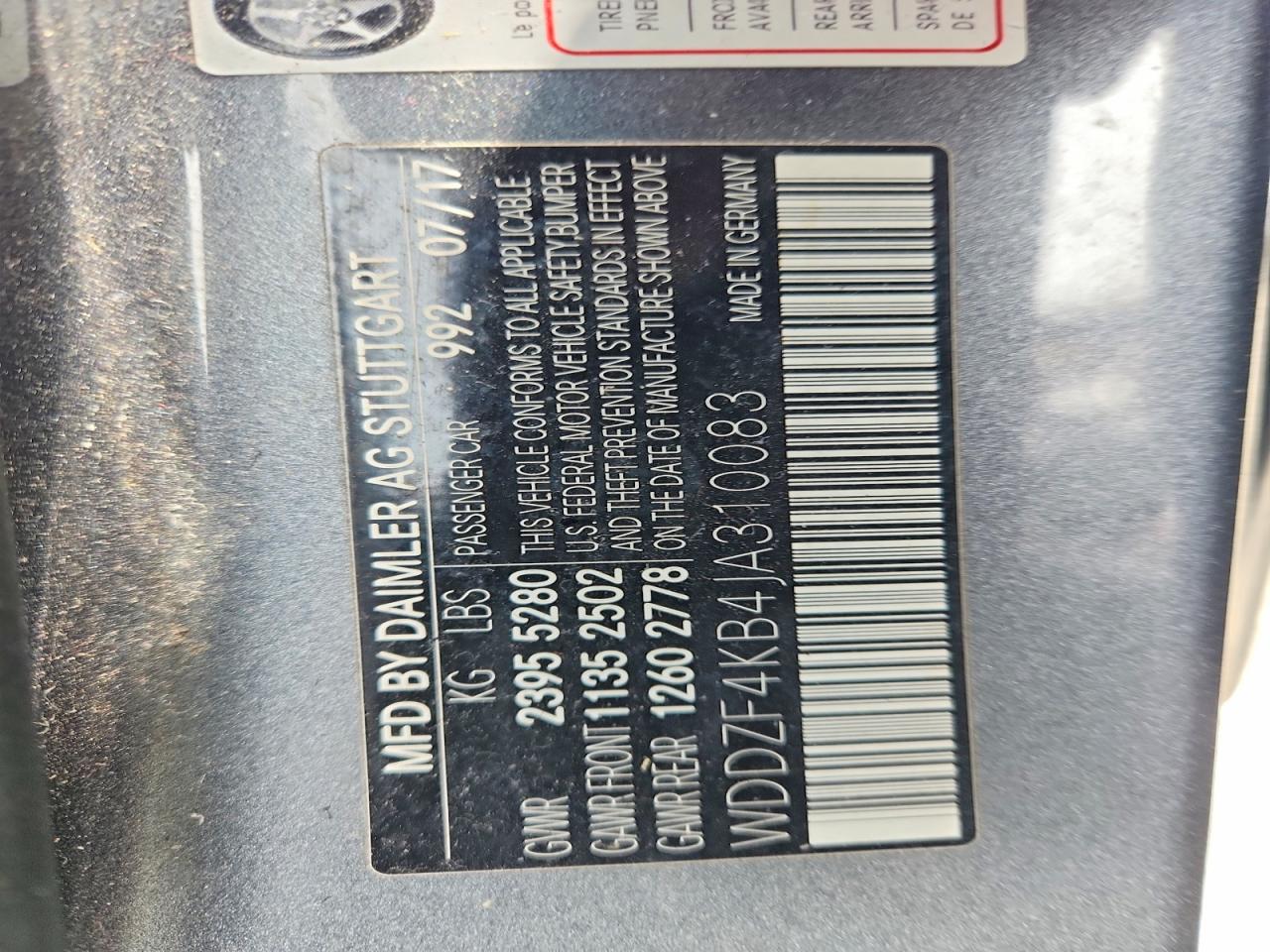 WDDZF4KB4JA310083 · 2018 MERCEDES-BENZ E · 12/12