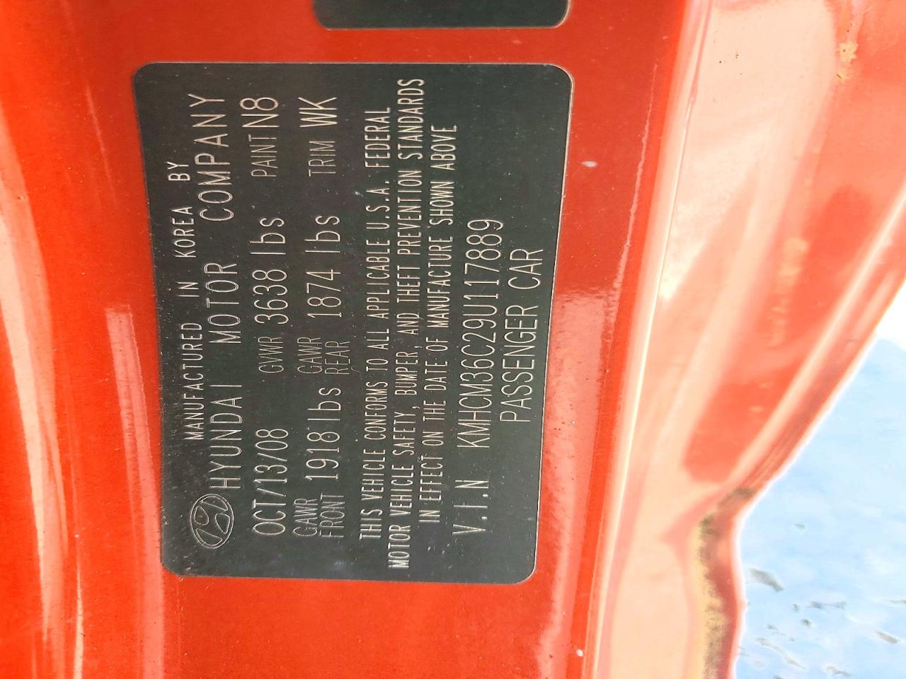 KMHCM36C29U117889 · 2009 HYUNDAI ACCENT · 12/12