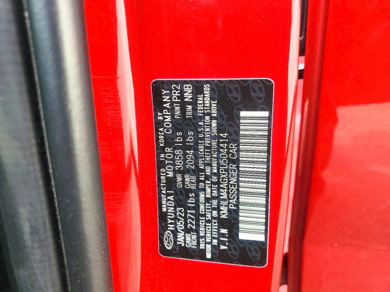 KMHLM4AGXPU504414 · 2023 HYUNDAI ELANTRA · 12/12