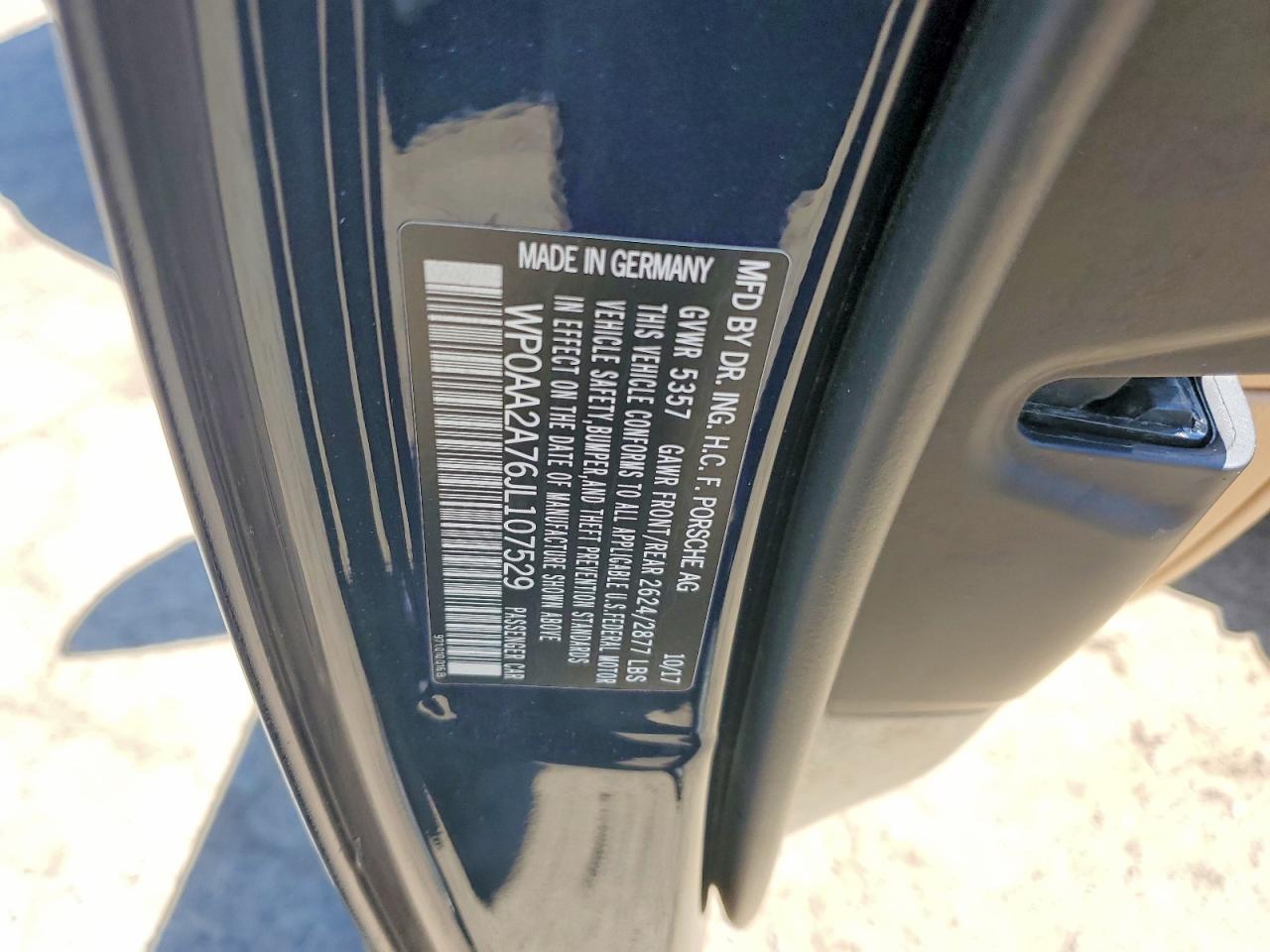 WP0AA2A76JL107529 · 2018 PORSCHE PANAMERA · 12/12