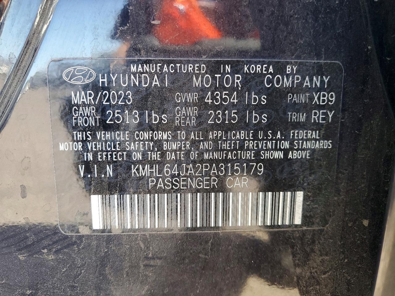 KMHL64JA2PA315179 · 2023 HYUNDAI SONATA · 12/12