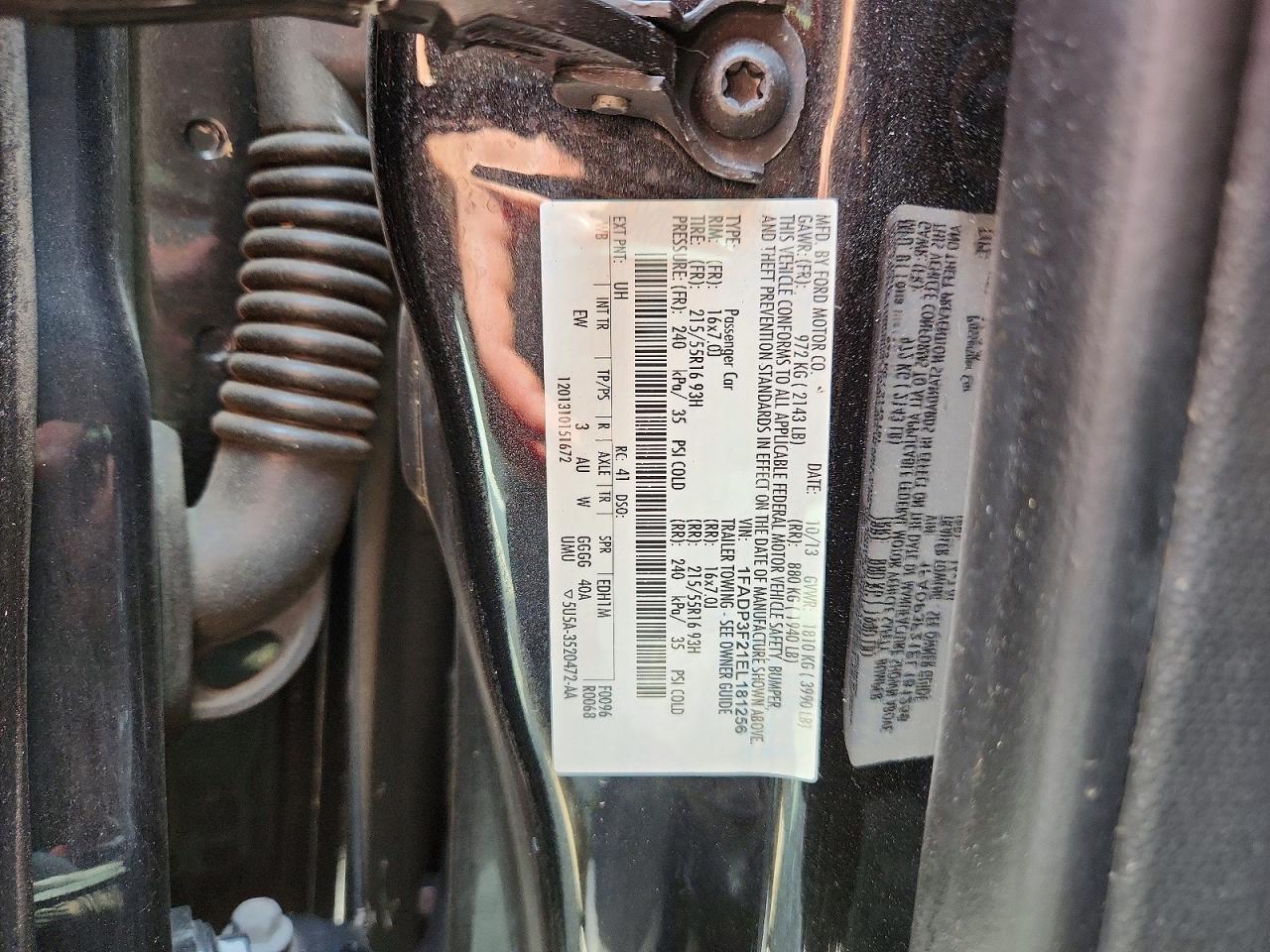 1FADP3F21EL181256 · 2014 FORD FOCUS · 12/12
