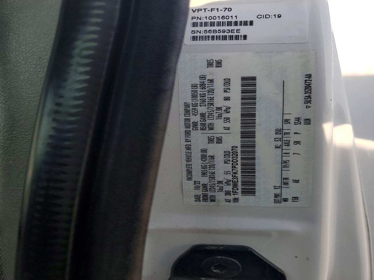 1FDWE3FK7PDD32070 · 2023 FORD E350 · 12/12