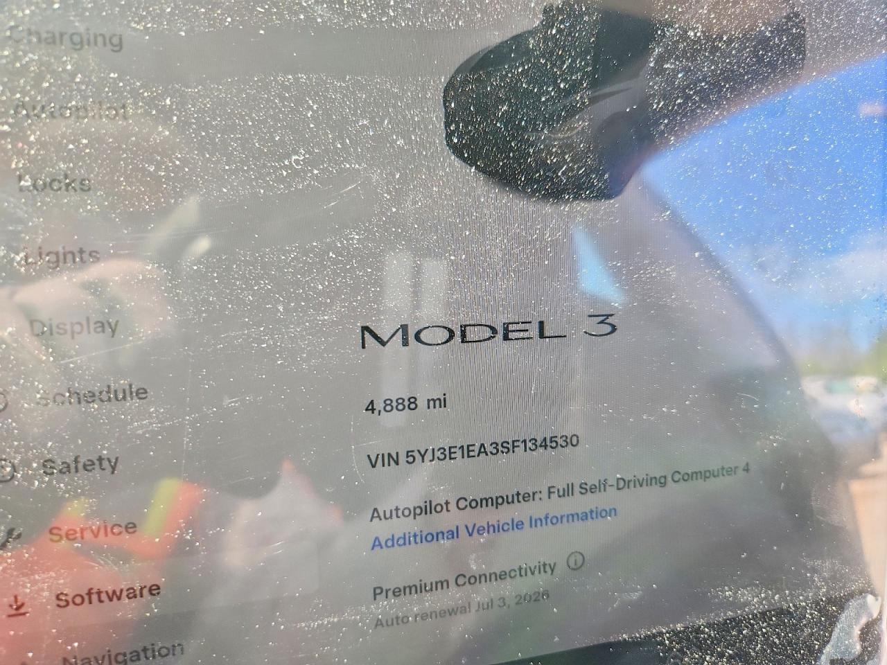 5YJ3E1EA3SF134530 · 2025 TESLA MODEL 3 · 9/12