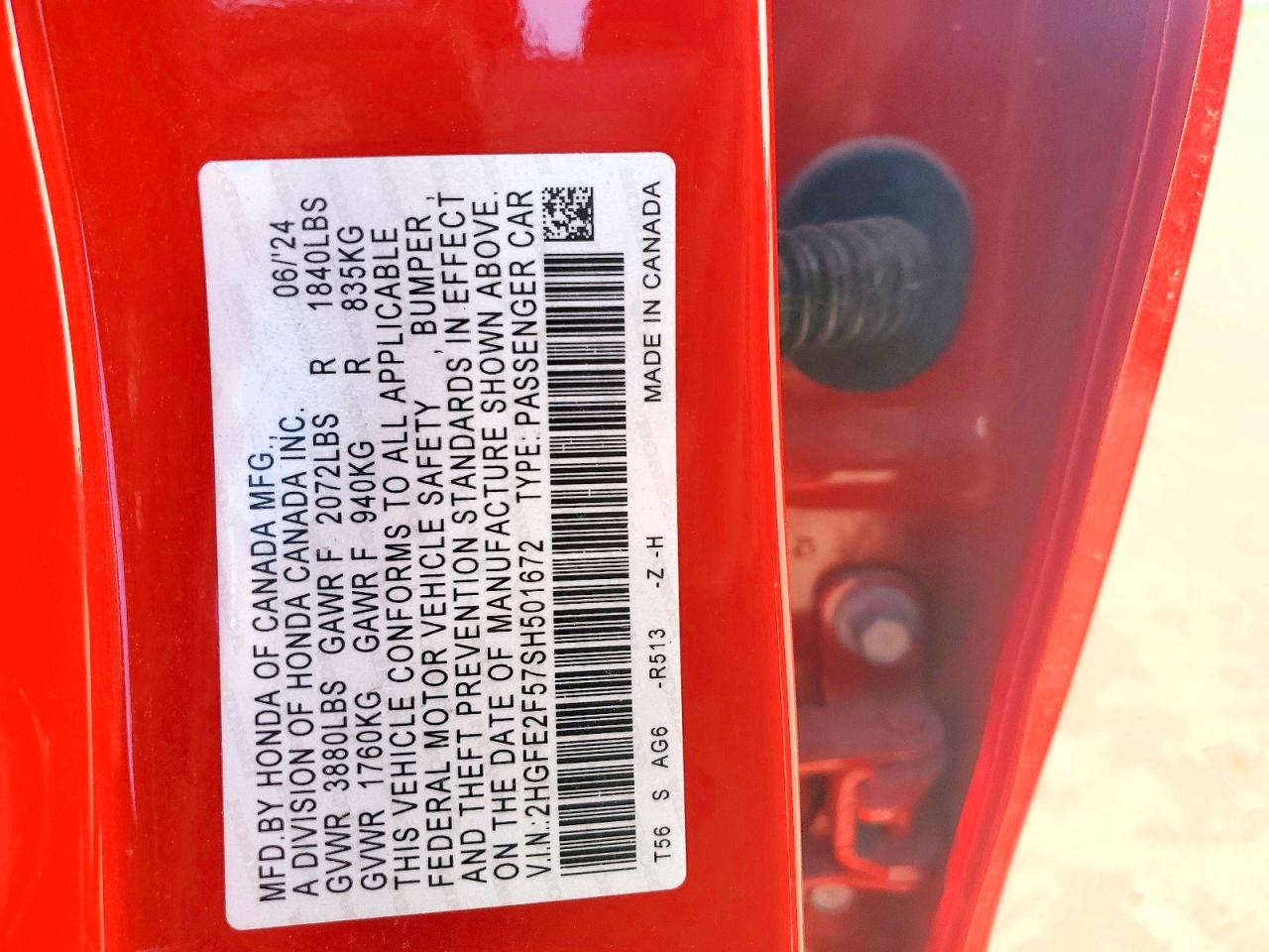 2HGFE2F57SH501672 · 2025 HONDA CIVIC · 12/12