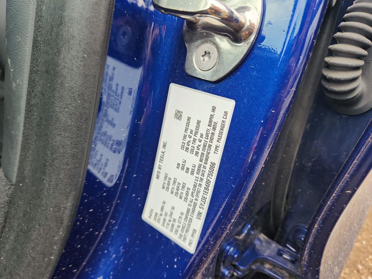5YJ3E1EB4RF755066 · 2024 TESLA MODEL 3 · 12/12