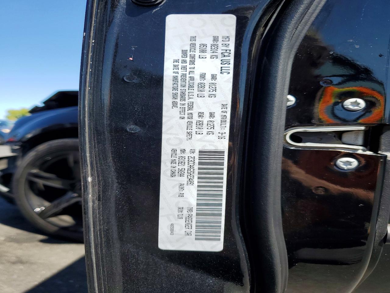 2C3CCAAG2GH234091 · 2016 CHRYSLER 300 · 12/12