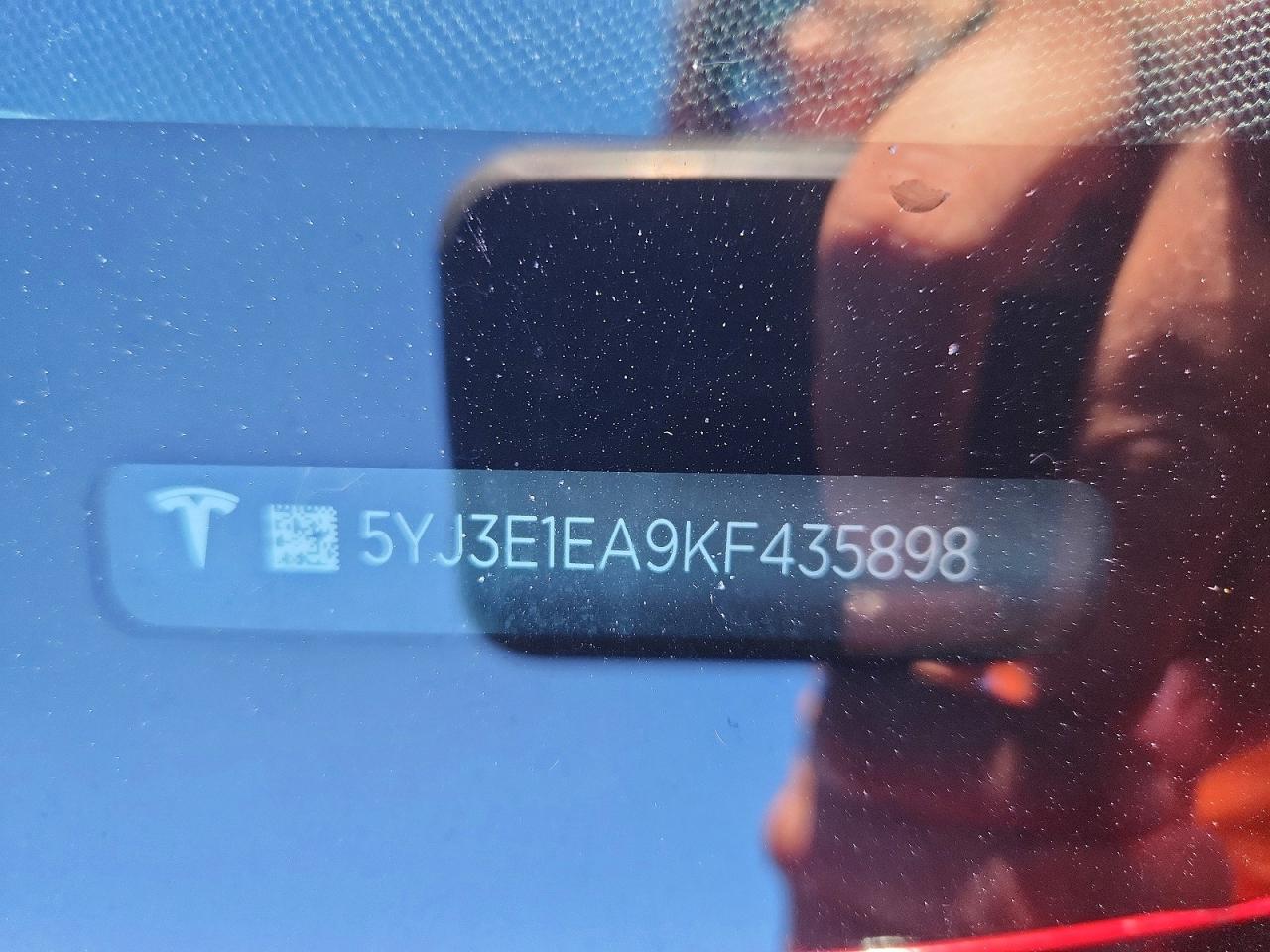 5YJ3E1EA9KF435898 · 2019 TESLA MODEL 3 · 12/12