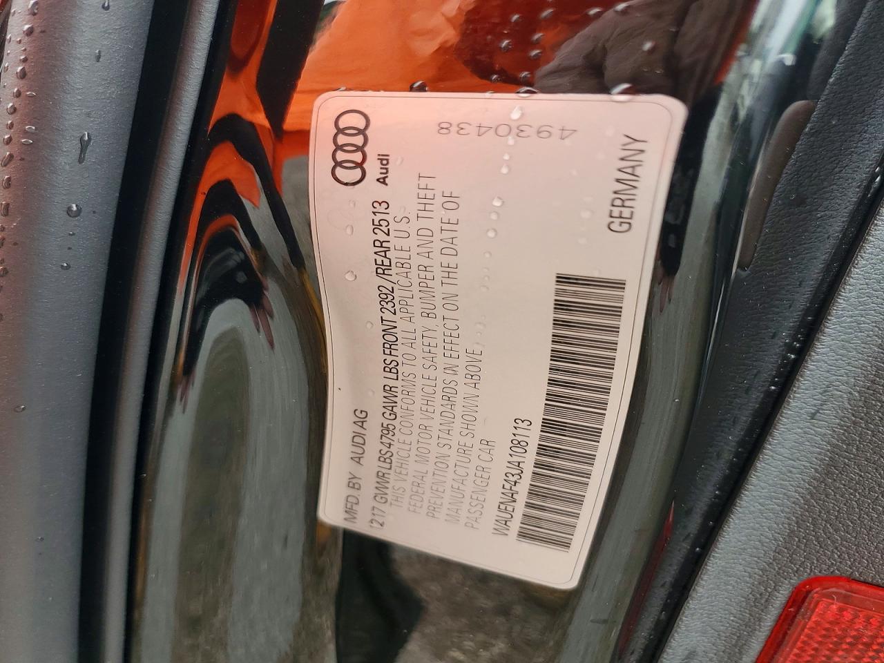 WAUENAF43JA108113 · 2018 AUDI A4 · 12/12