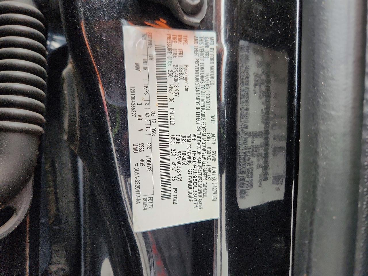 1FADP3L95DL330171 · 2013 FORD FOCUS · 12/12