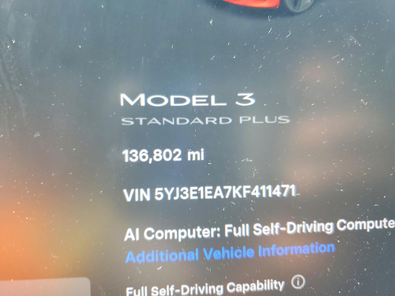 5YJ3E1EA7KF411471 · 2019 TESLA MODEL 3 · 9/12