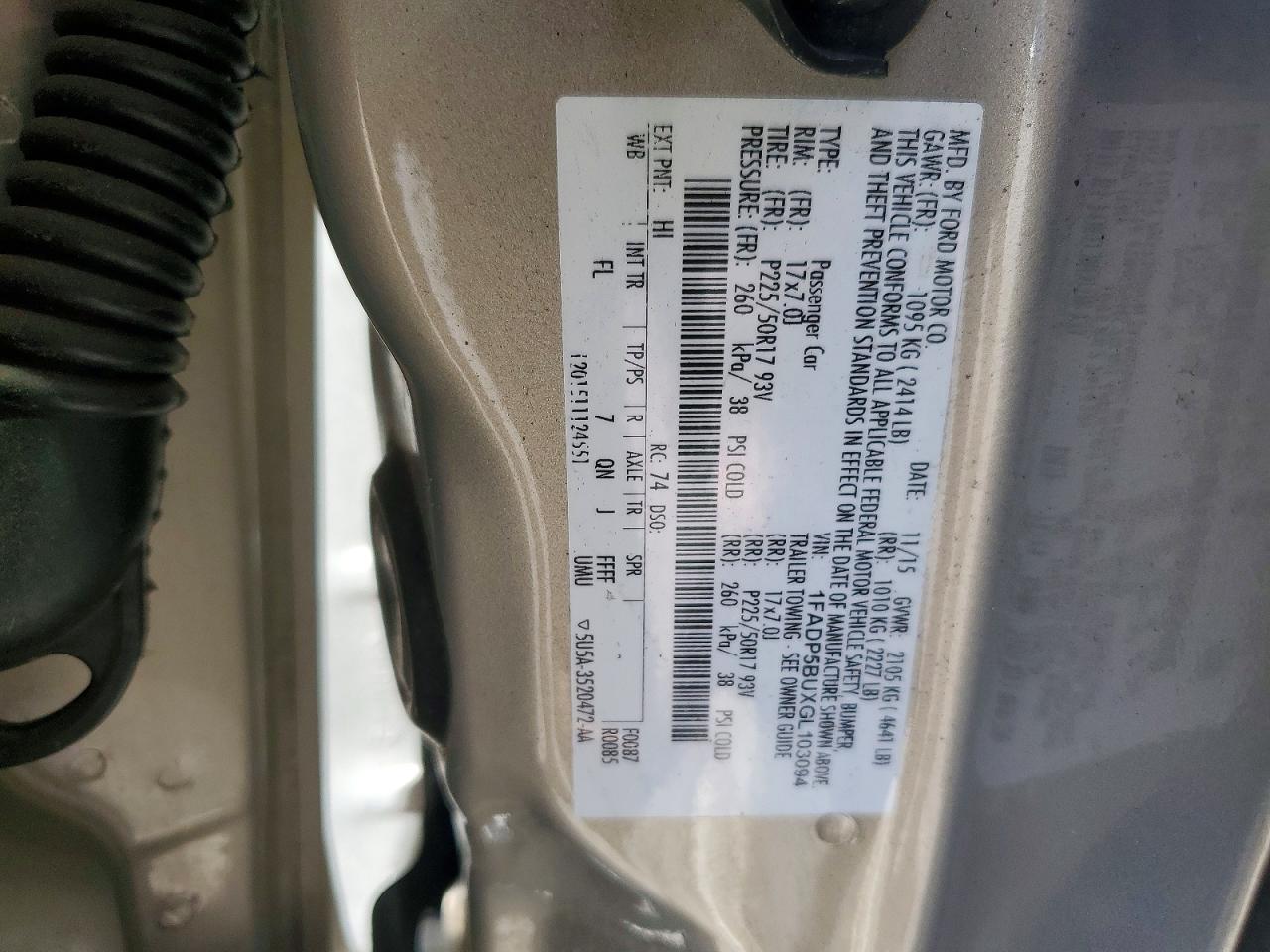 1FADP5BUXGL103094 · 2016 FORD C-MAX · 12/12