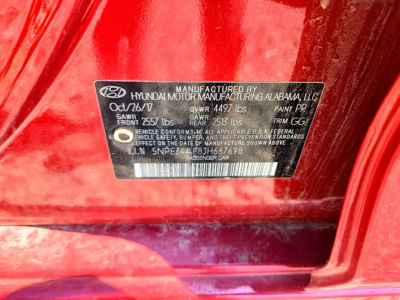 5NPE34AF8JH667698 · 2018 HYUNDAI SONATA · 12/12