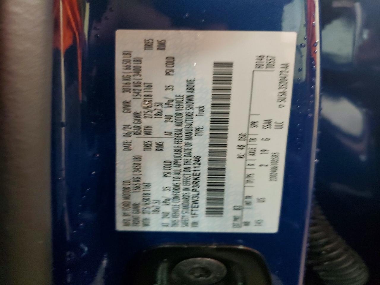 1FTEW3LP3RKE11246 · 2024 FORD F150 · 12/12