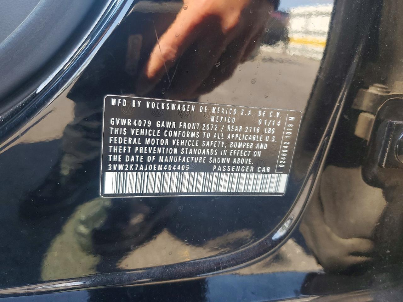 3VW2K7AJ0EM404405 · 2014 VOLKSWAGEN JETTA · 12/12