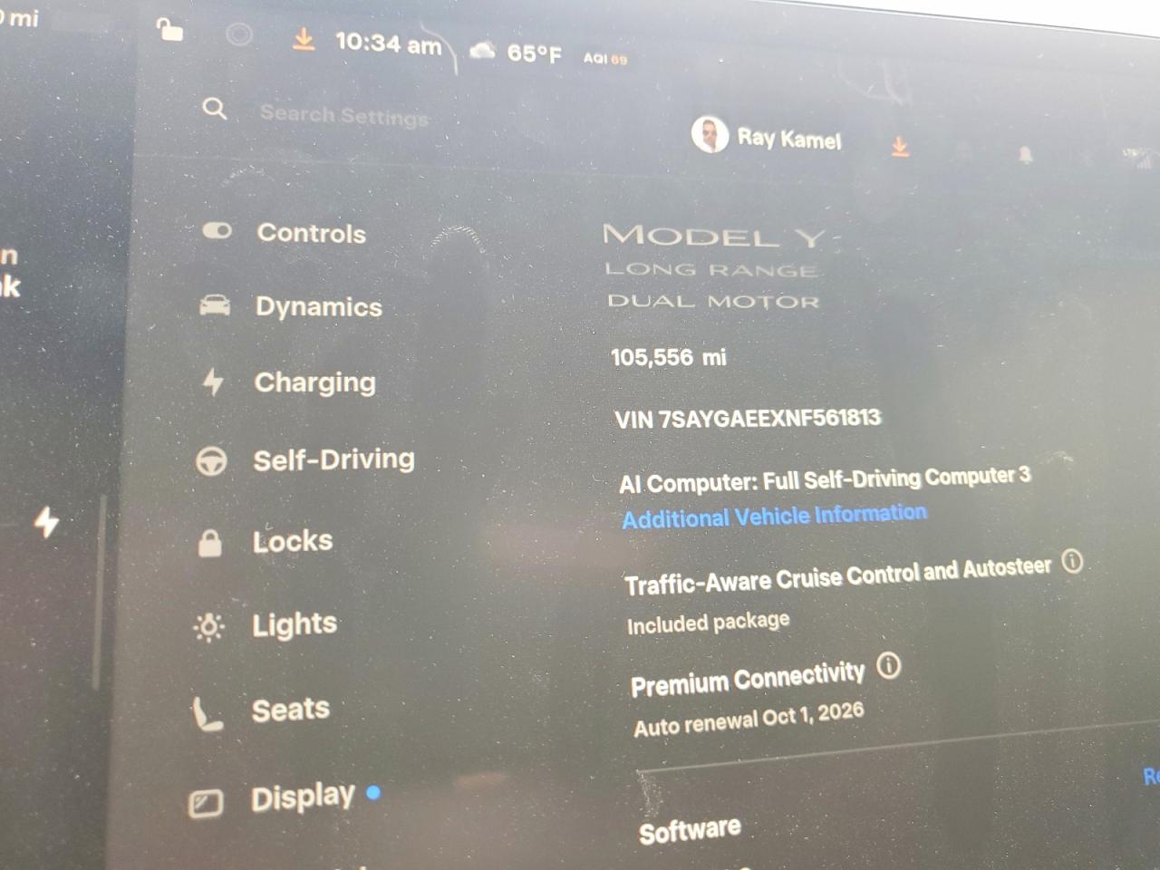 7SAYGAEEXNF561813 · 2022 TESLA MODEL Y · 9/14