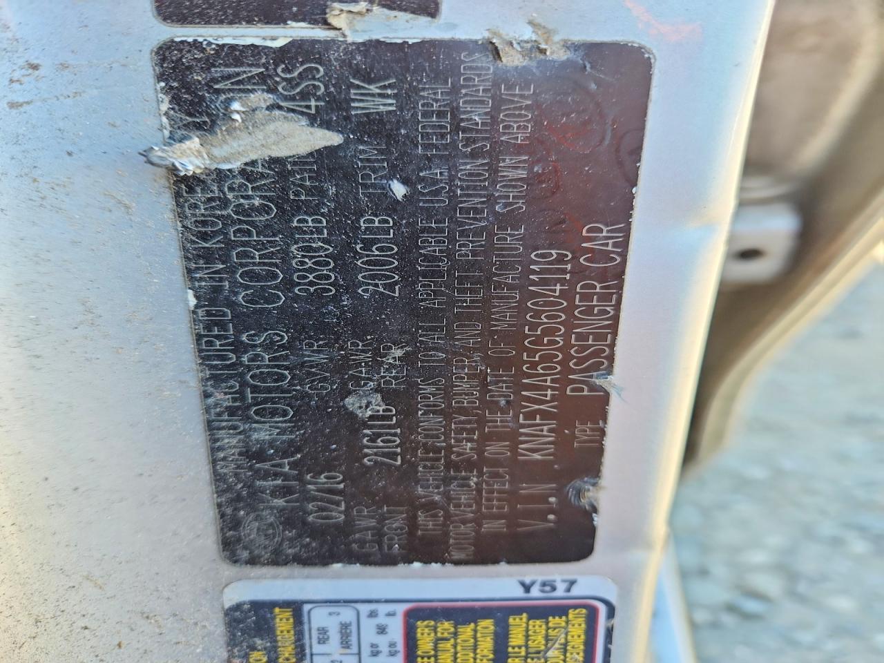 KNAFX4A65G5604119 · 2016 KIA FORTE · 12/12