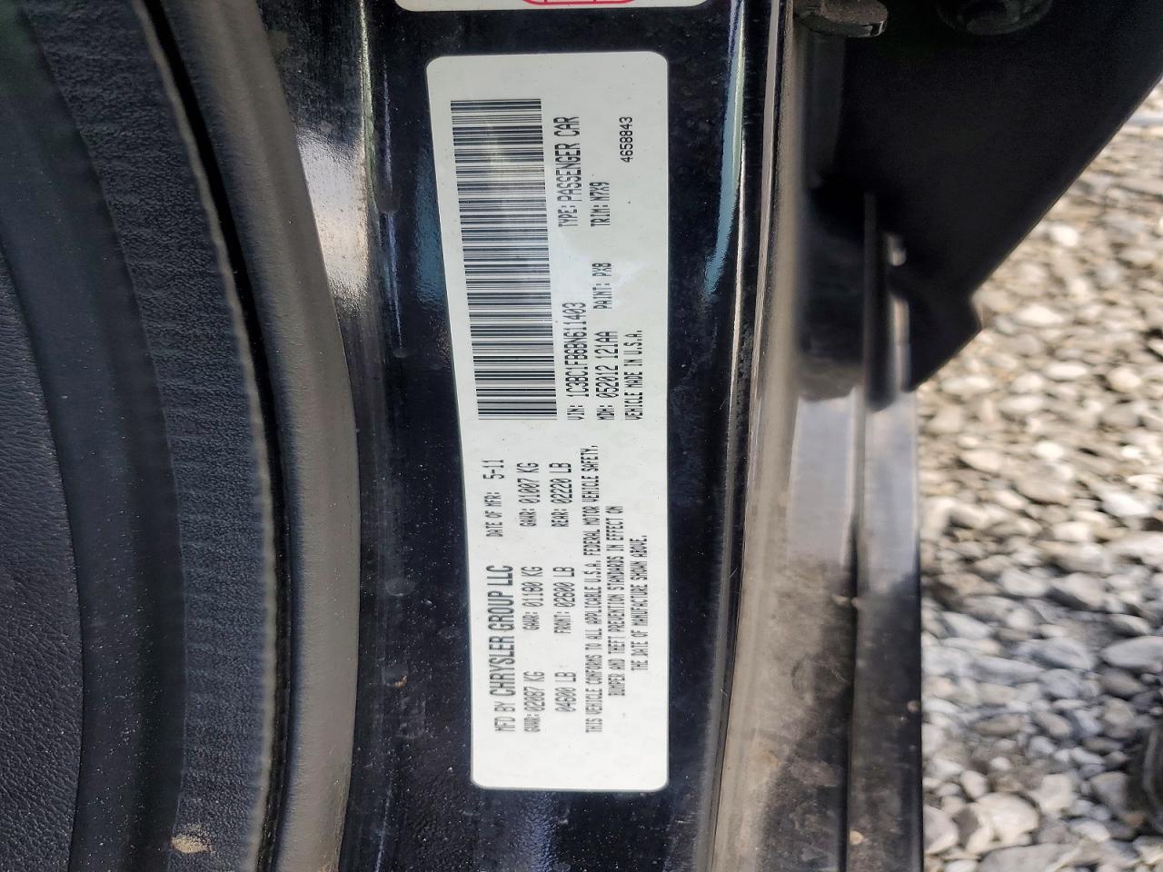 1C3BC1FB6BN611403 · 2011 CHRYSLER 200 · 12/12
