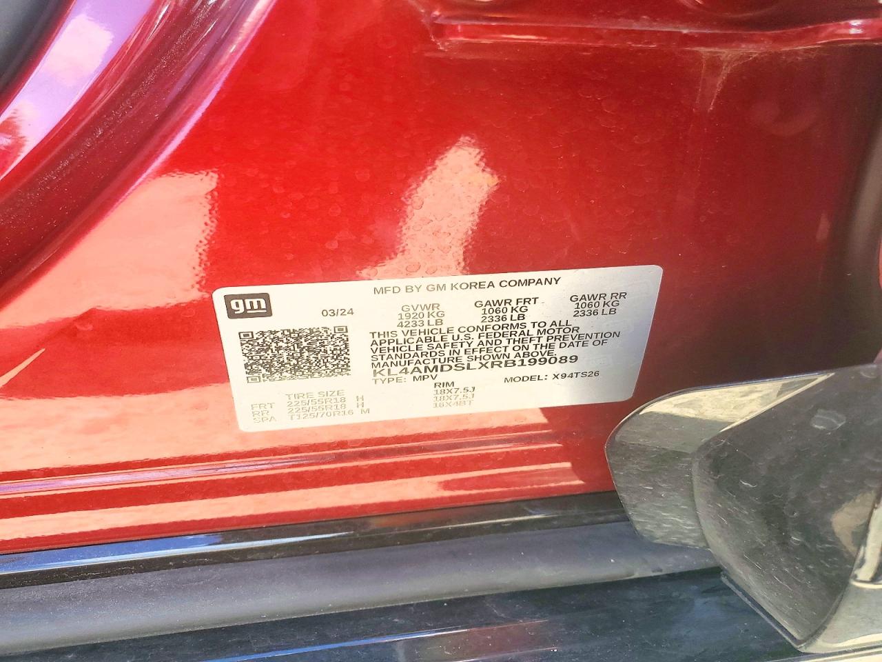 KL4AMDSLXRB199089 · 2024 BUICK ENCORE GX · 12/12