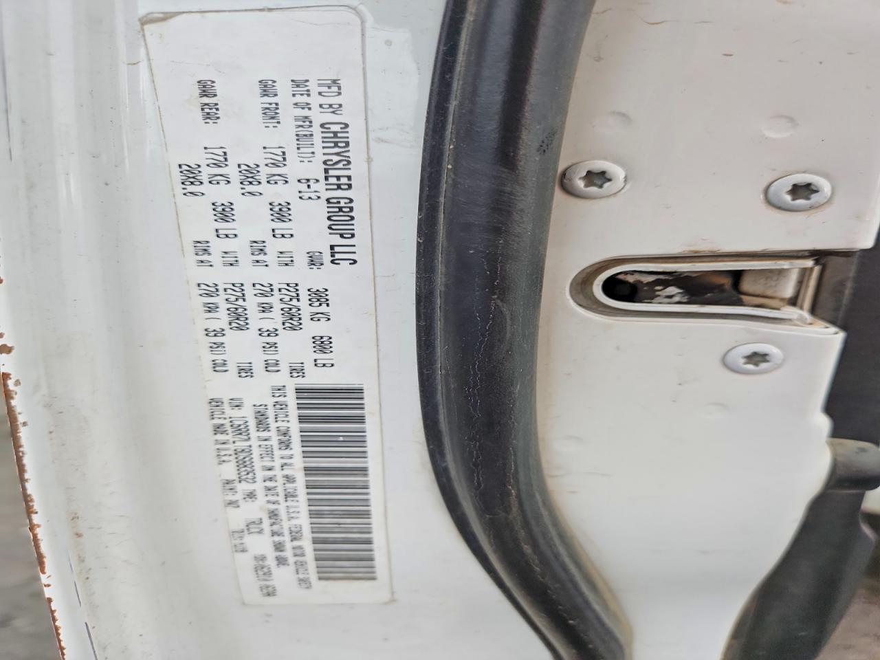 1C6RR7LT8DS683532 · 2013 RAM 1500 · 12/12