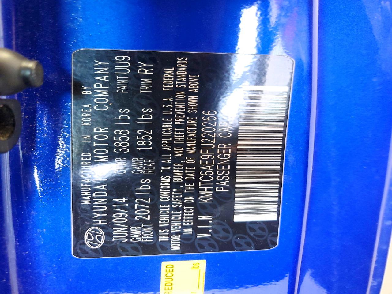 KMHTC6AE9FU220266 · 2015 HYUNDAI VELOSTER · 12/12