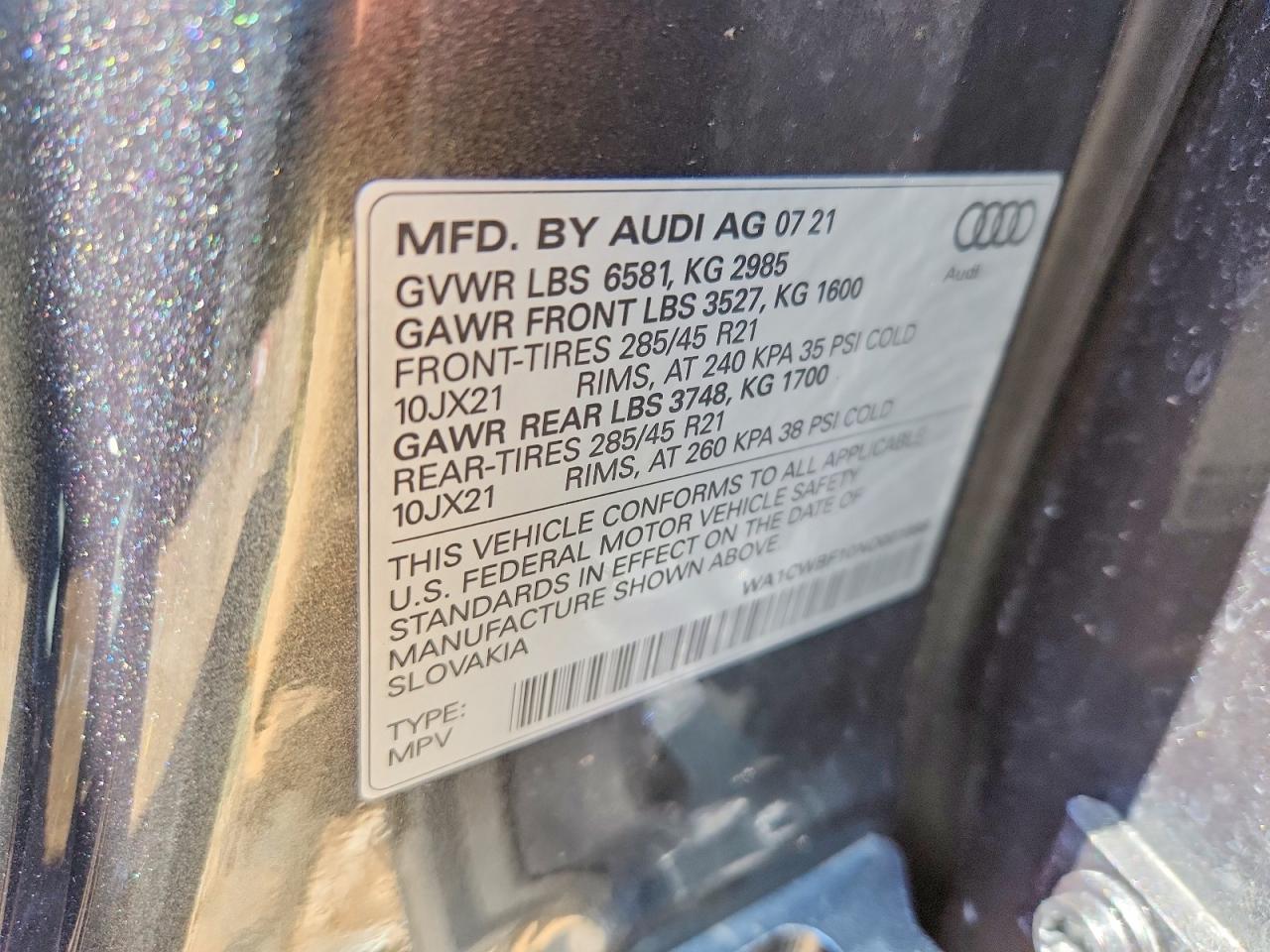 WA1CWBF10ND001666 · 2022 AUDI SQ8 · 12/12