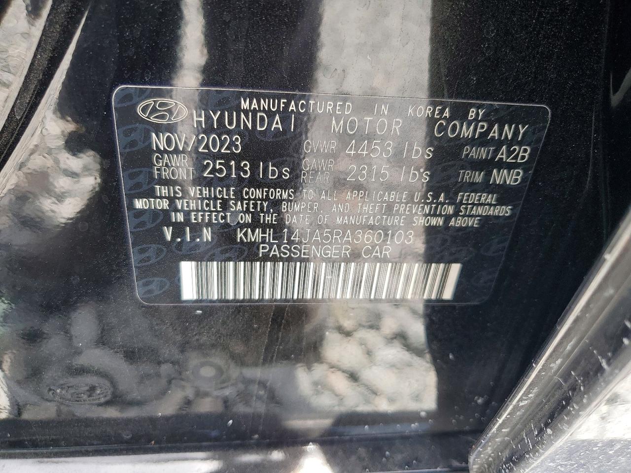 KMHL14JA5RA360103 · 2024 HYUNDAI SONATA · 12/12