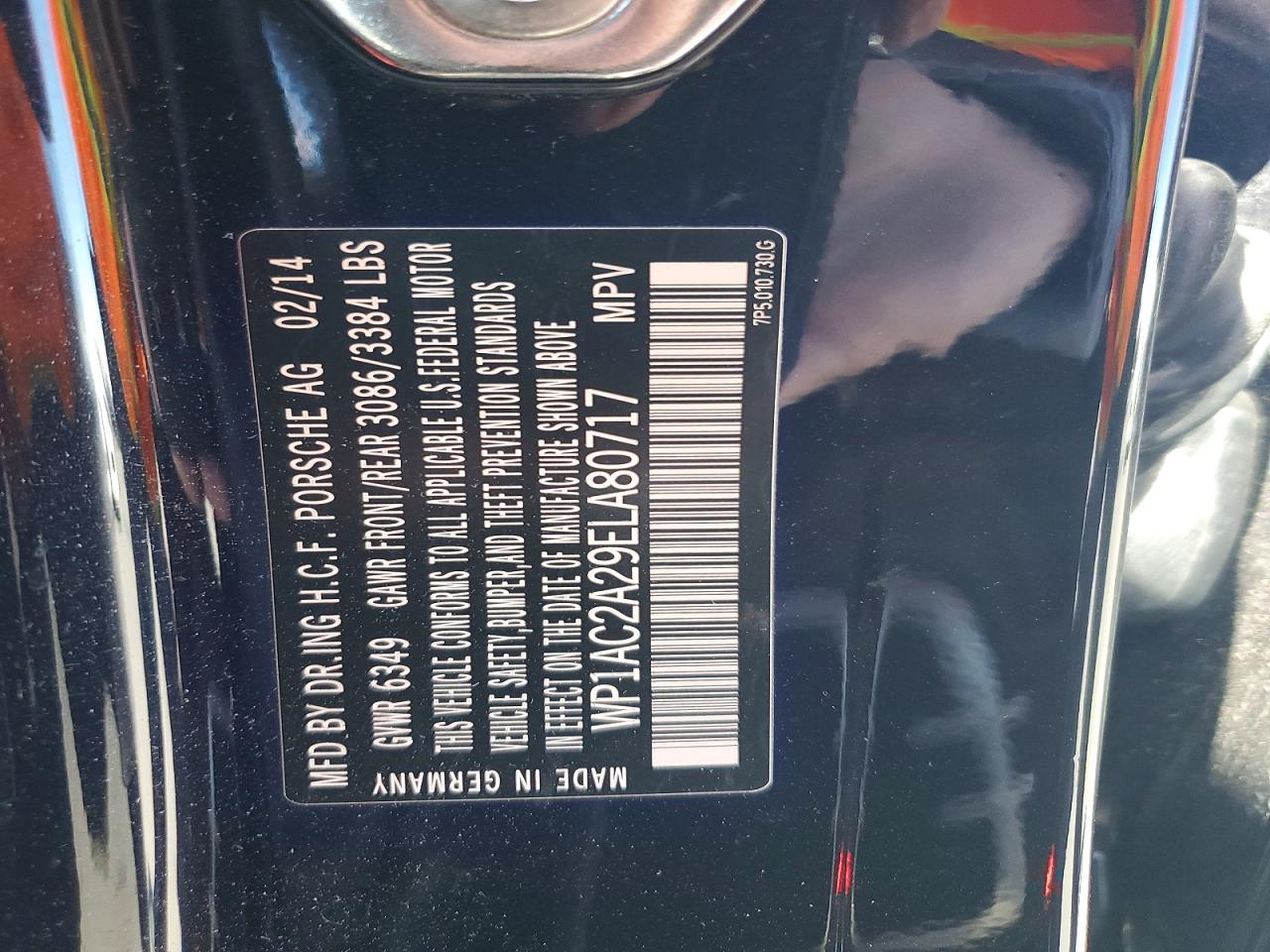 WP1AC2A29ELA80717 · 2014 PORSCHE CAYENNE · 12/12