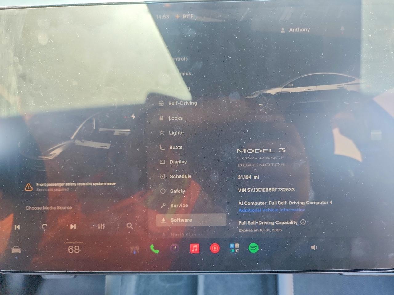 5YJ3E1EB8RF732633 · 2024 TESLA MODEL 3 · 9/12