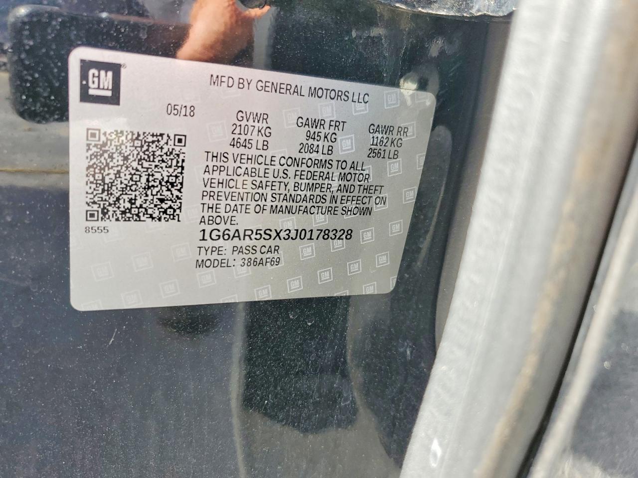 1G6AR5SX3J0178328 · 2018 CADILLAC CTS · 12/12