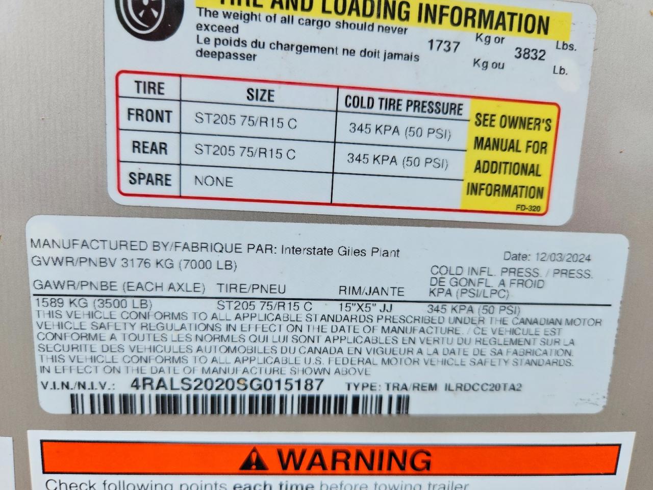 4RALS2020SG015187 · 2025 INTERSTATE UNKNOWN · 8/9