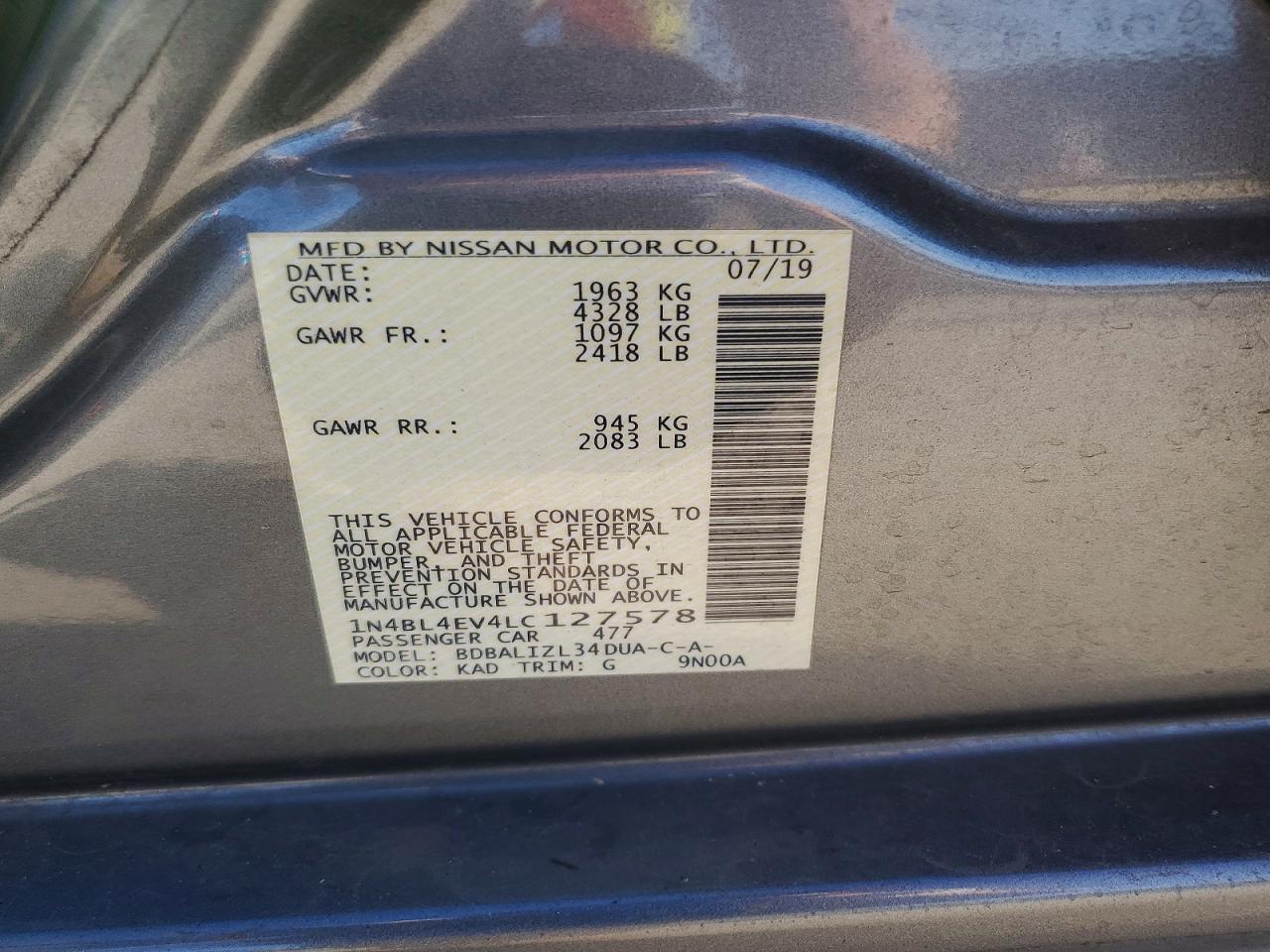 1N4BL4EV4LC127578 · 2020 NISSAN ALTIMA · 12/12