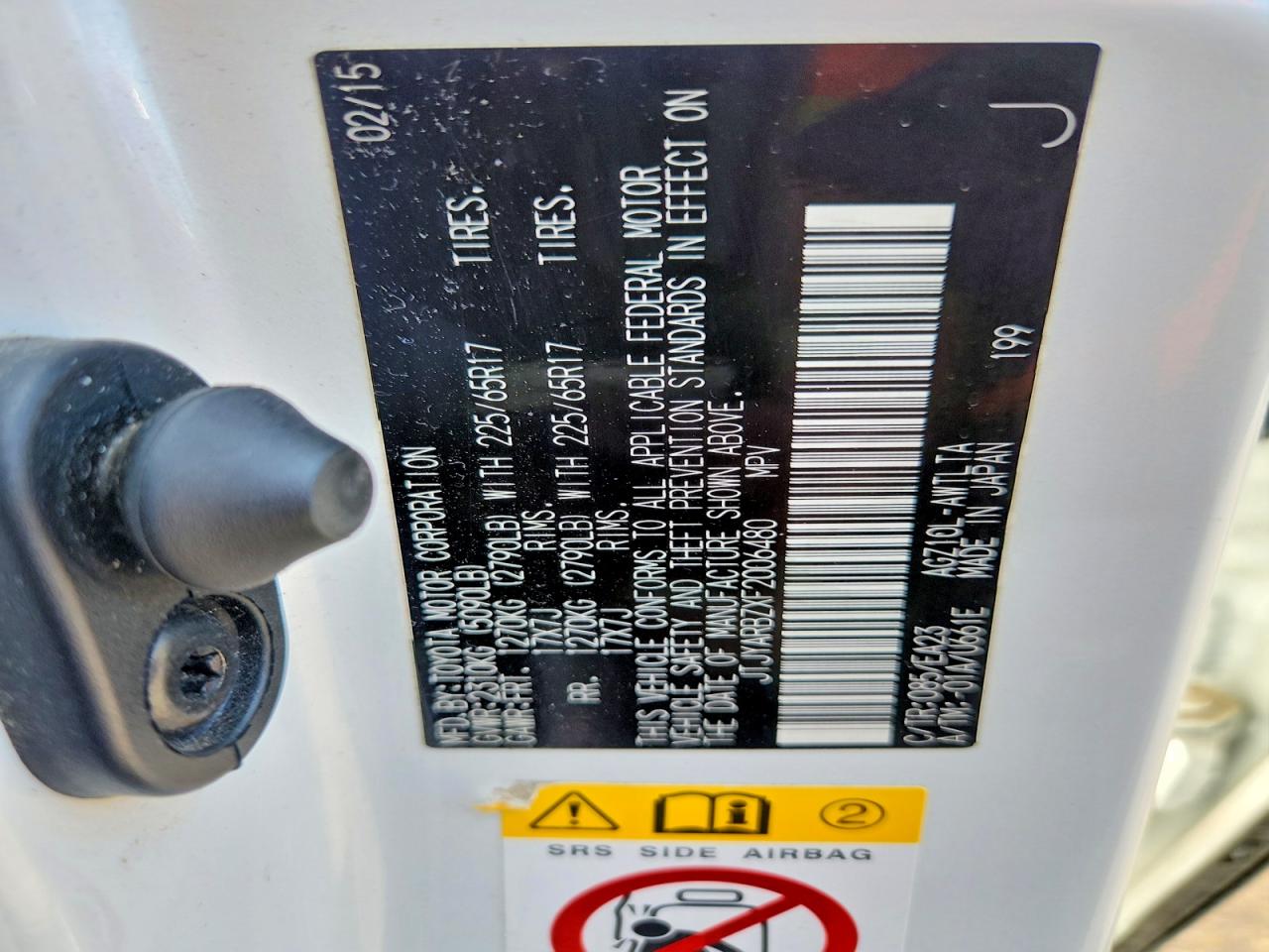 JTJYARBZXF2006480 · 2015 LEXUS NX · 12/12