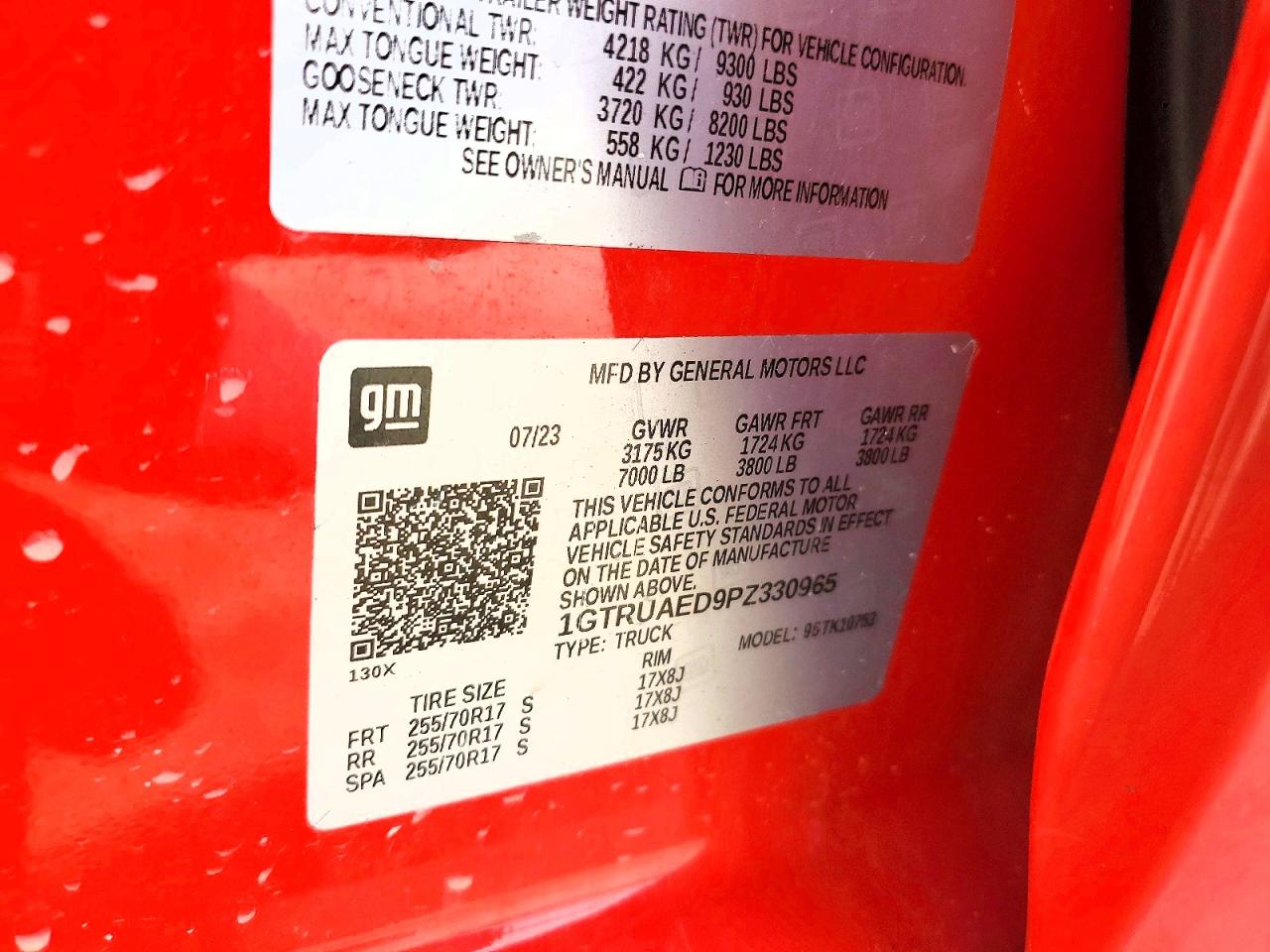 1GTRUAED9PZ330965 · 2023 GMC SIERRA · 12/12