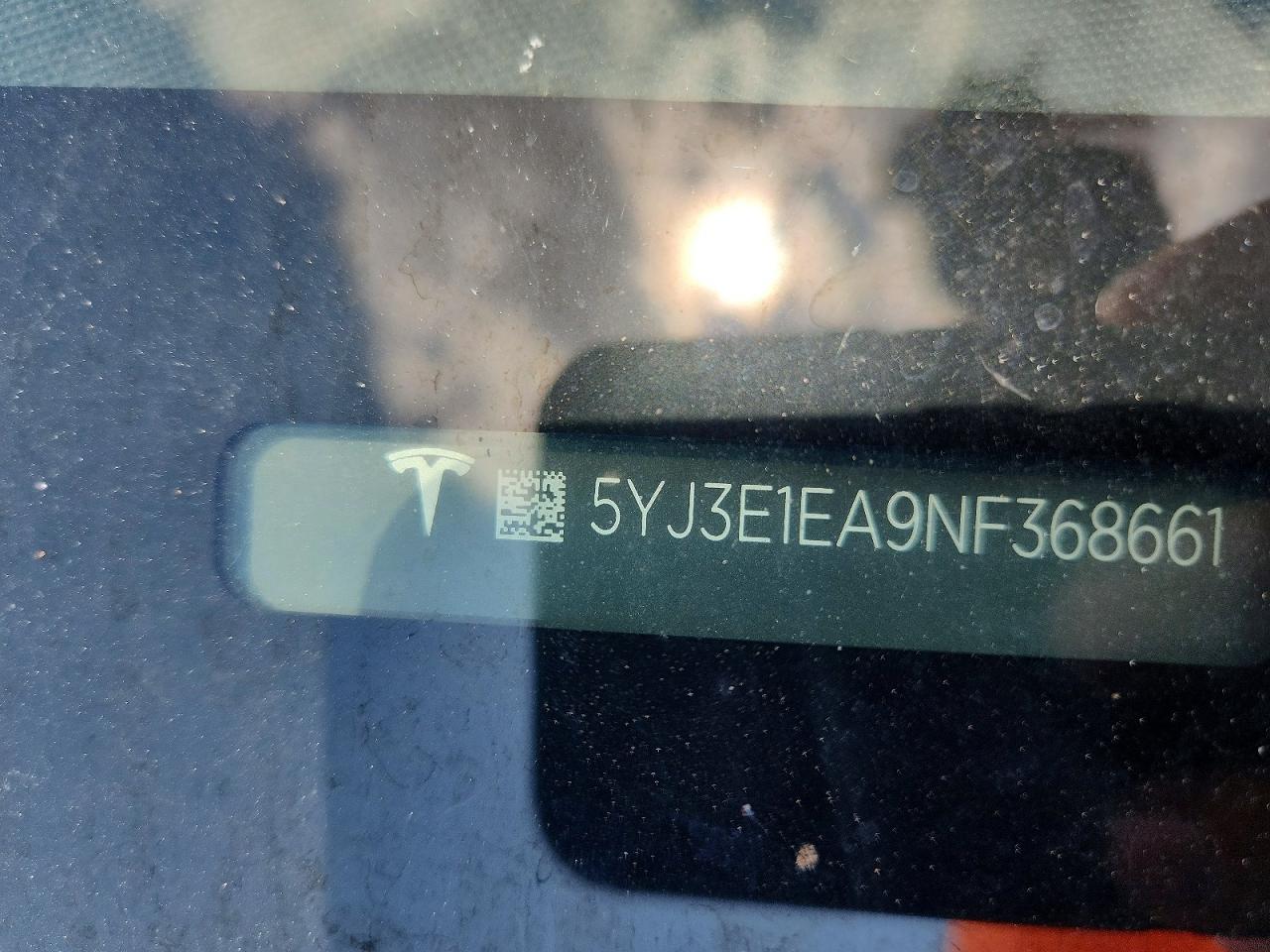 5YJ3E1EA9NF368661 · 2022 TESLA MODEL 3 · 12/12