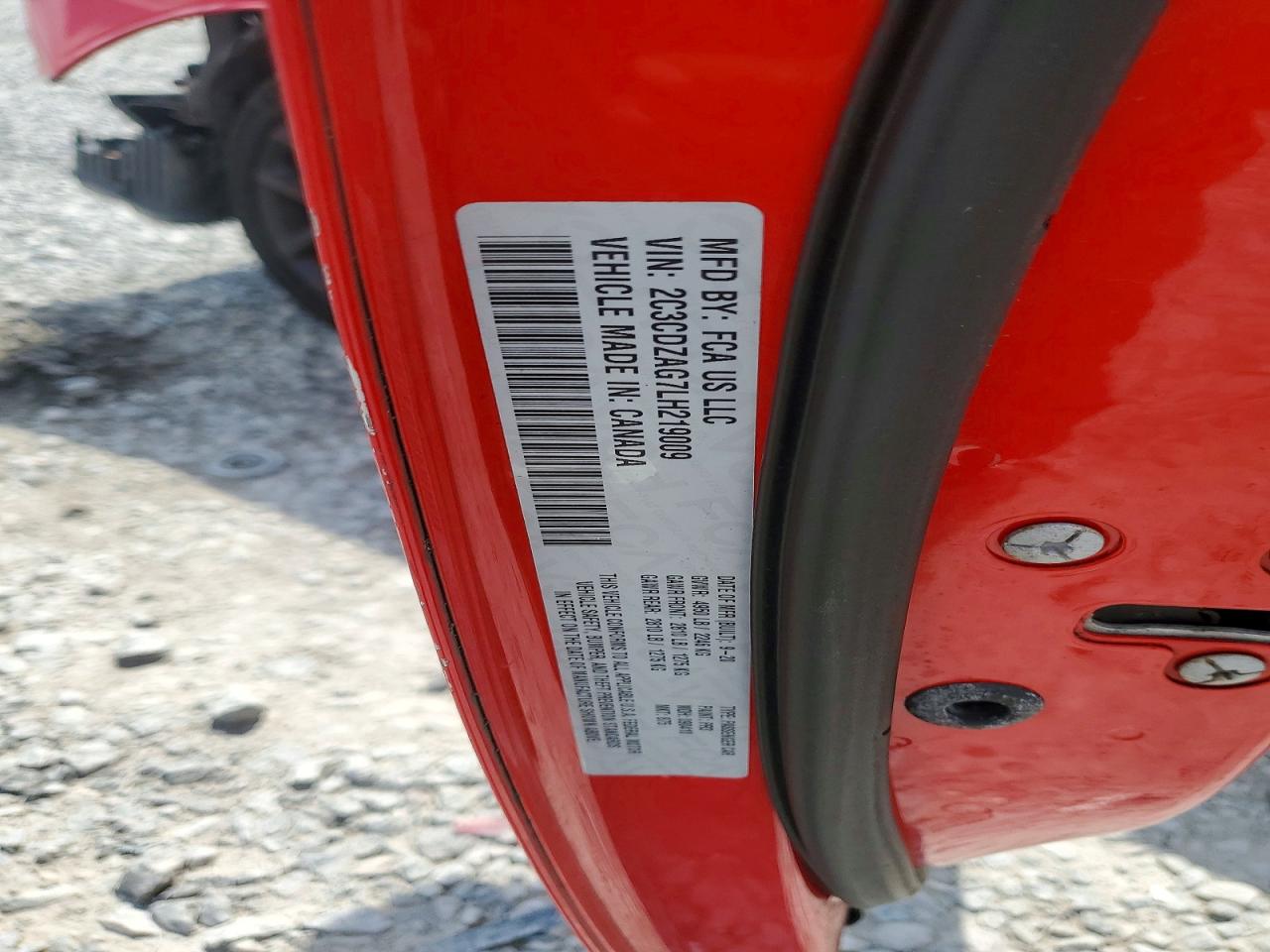 2C3CDZAG7LH219009 · 2020 DODGE CHALLENGER · 12/12