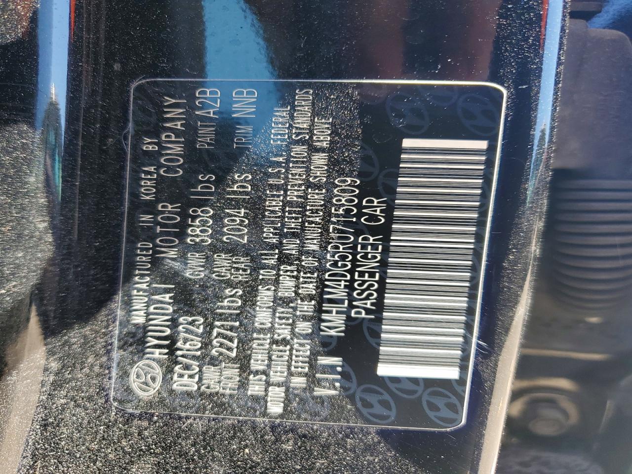 KMHLM4DG5RU715809 · 2024 HYUNDAI ELANTRA · 12/12