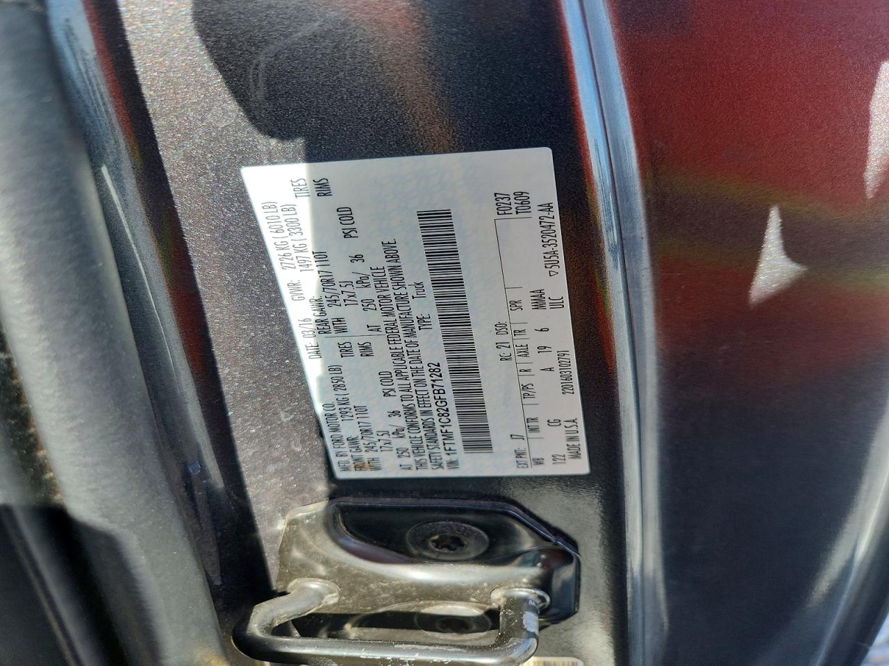 1FTMF1C82GFB71282 · 2016 FORD F150 · 12/12
