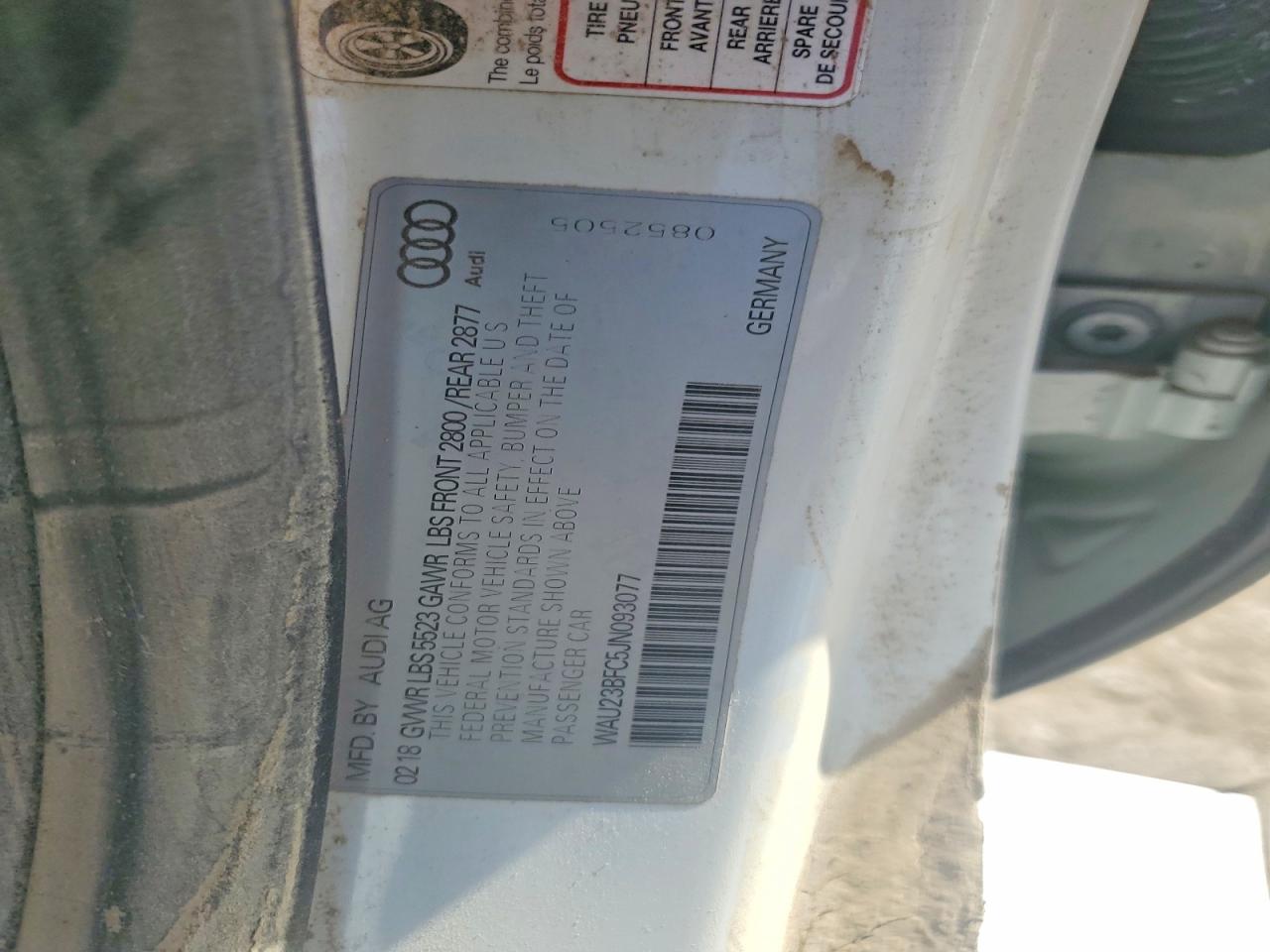 WAU23BFC5JN093077 · 2018 AUDI A7 · 12/12