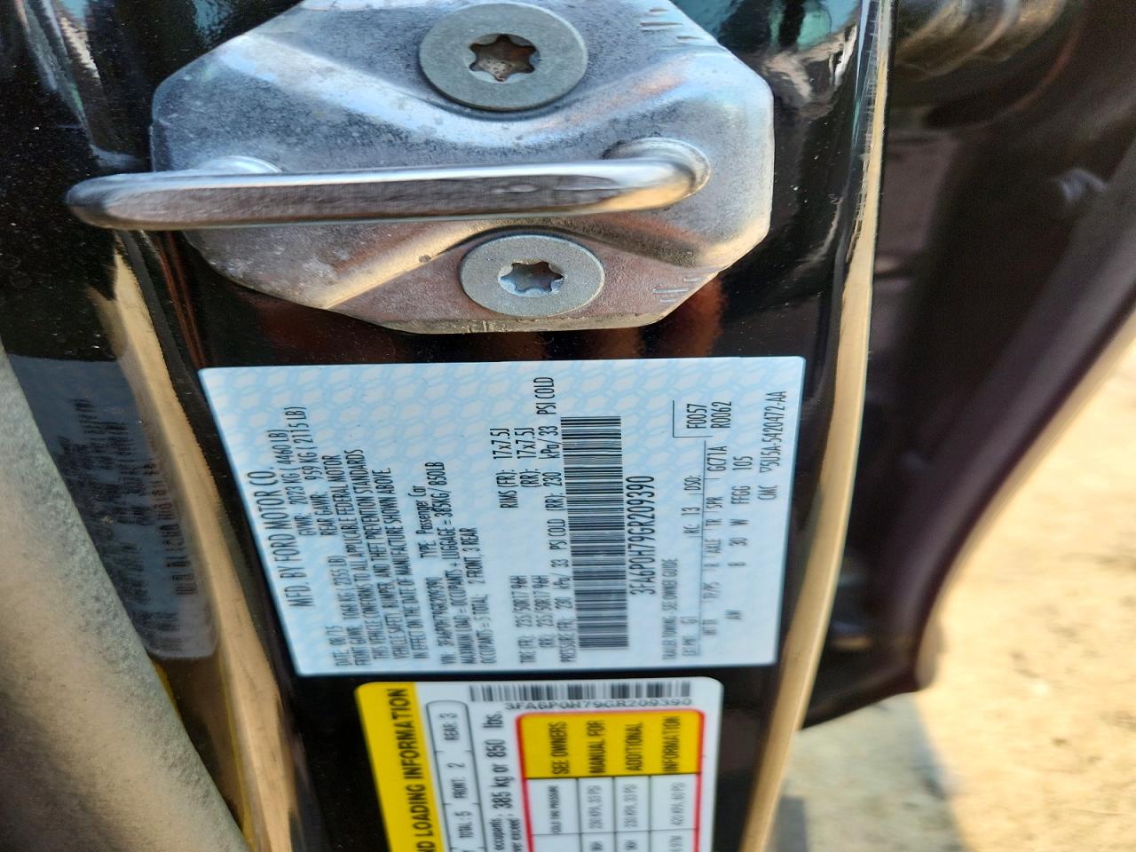 3FA6P0H79GR209390 · 2016 FORD FUSION · 12/12